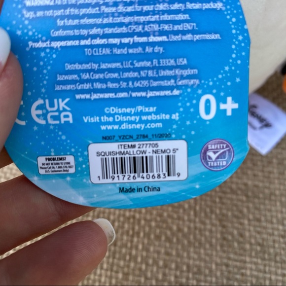 DISNEY Squishmallow NEMO 5” NWT - Picture 5 of 5